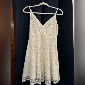 Elegant Cream Lace Dress